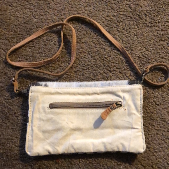 EUC Myra cowhide and canvas crossbody - Picture 2 of 9